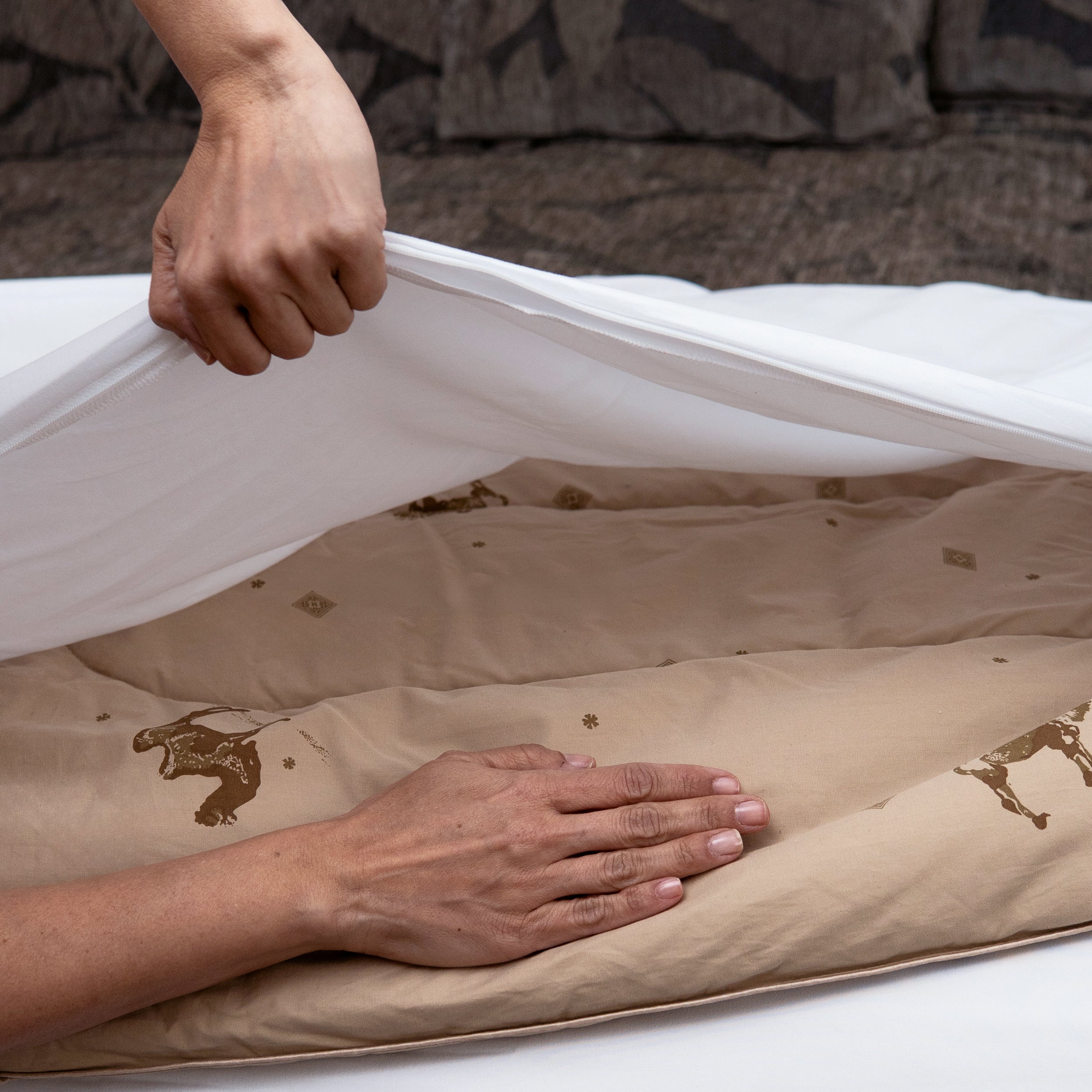 Relleno de Duvet de Lana de Camello | Ligero y Termorregulador | Duna Camel